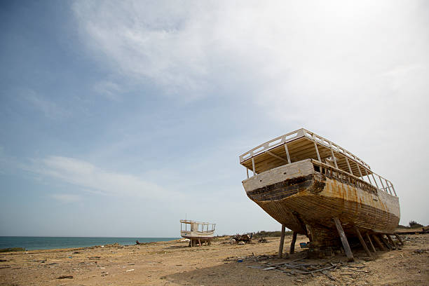 istock Old shipwreck standing on the beach, Venezuela 483614176