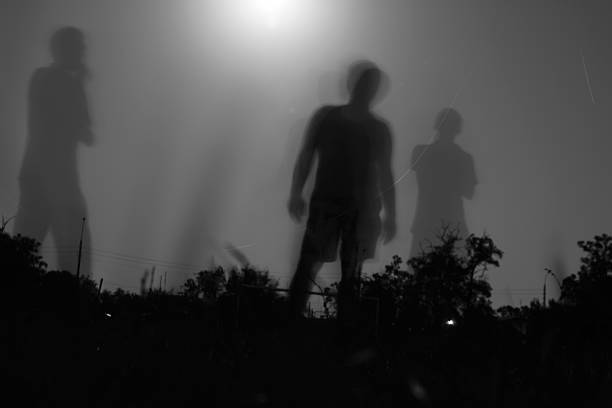 istock Fury moonlight. Shadows among the people. 483614418