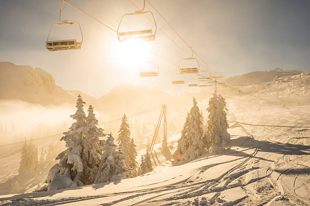 istock Chair lift in the sun 483614693