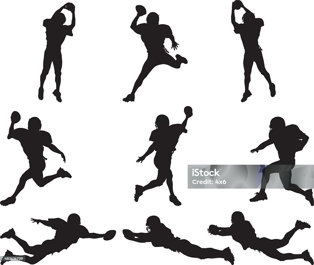 All star football player silhouettes images All star football player silhouettes imageshttp://www.twodozendesign.info/i/1.png In Silhouette stock vector