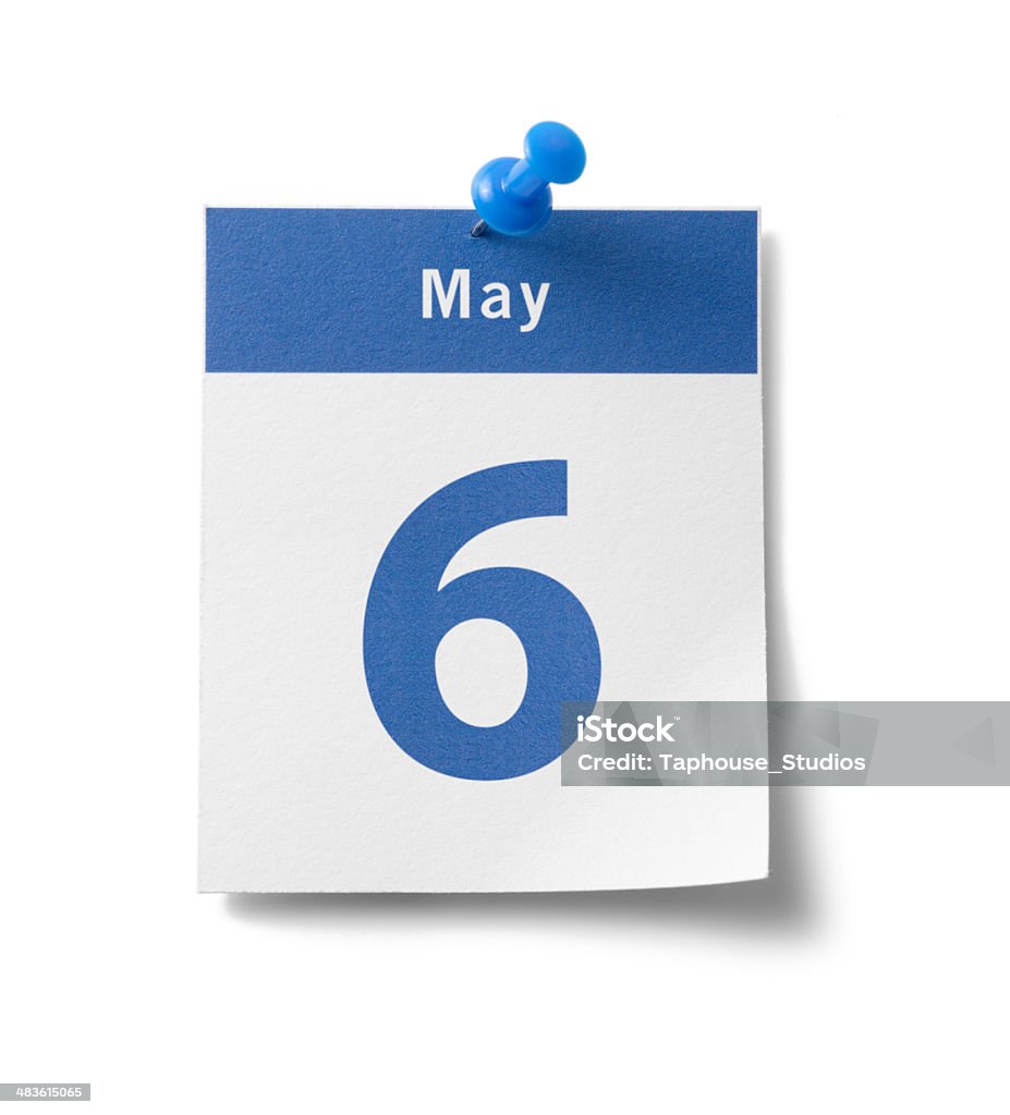 6 maggio calendario - Foto stock royalty-free di Maggio