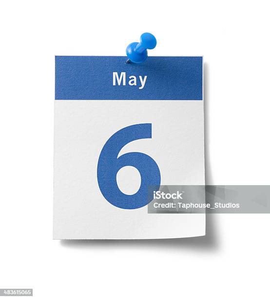 6 Maggio Calendario - Fotografie stock e altre immagini di Maggio - Maggio, Numero 6, Riunione