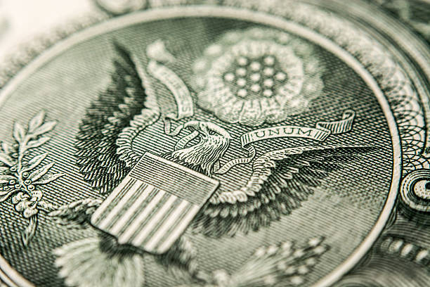US dollar bill, eagle stock photo