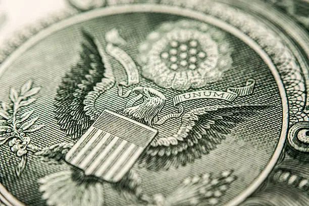 Photo of US dollar bill, eagle