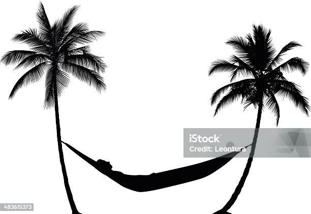 Hammock Stock Illustration - Download Image Now - Hammock, Outline, In Silhouette