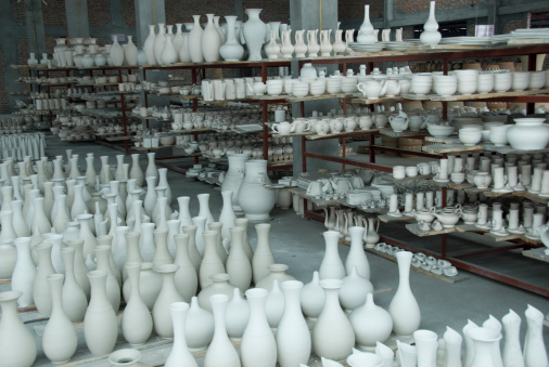 storehouse product at the factory ceramicses