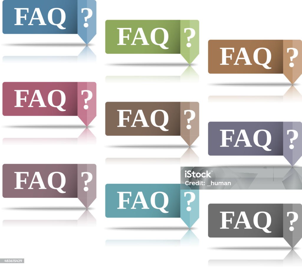 FAQ FAQ Symbols set, vector eps10 illustration Abstract stock vector