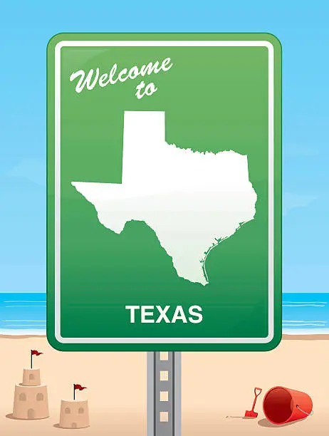 Vector illustration of Welcome to Texas