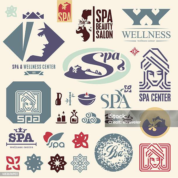 Spa Icons Set Stock Illustration - Download Image Now - Human Face, Adult, Alternative Therapy