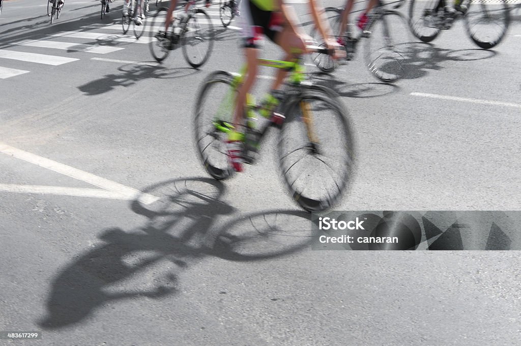 Bicycle Race Finish Line Stock Photo