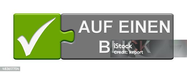 Puzzle Button At A Glance In German Stock Photo - Download Image Now - 2015, Computer Software, Condition