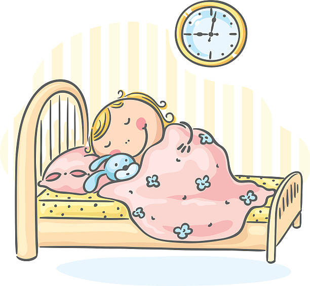 Sleeping Girl Stock Illustration - Download Image Now - Bedtime, Child,  Sleeping - iStock