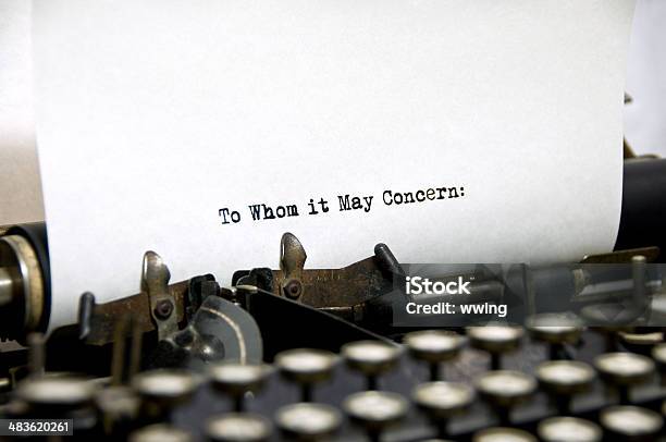 Quotto Whom It May Concernquot Stock Photo - Download Image Now - Letter - Document, Advice, Text