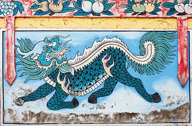 istock Mural painting of Kylin 483621167