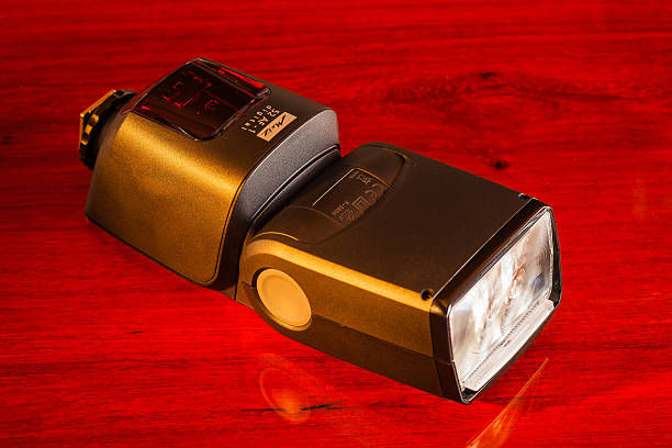 metz 52 af - 1 flash no rosewood mesa - wood grain flash - fotografias e filmes do acervo