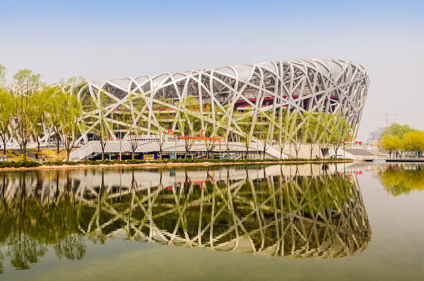 Beijing, China - on March 26, 2015: Beijing national stadium Building scenery, also known as the bird's nest,China's famous landmarks。