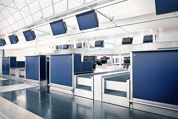 Check-in counters stock photo