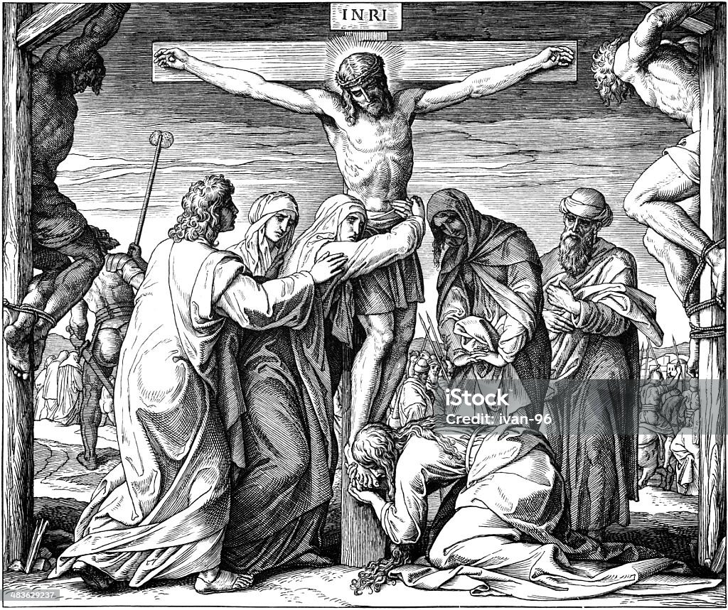 Crocifissione di Gesù - Illustrazione stock royalty-free di Gesù Cristo