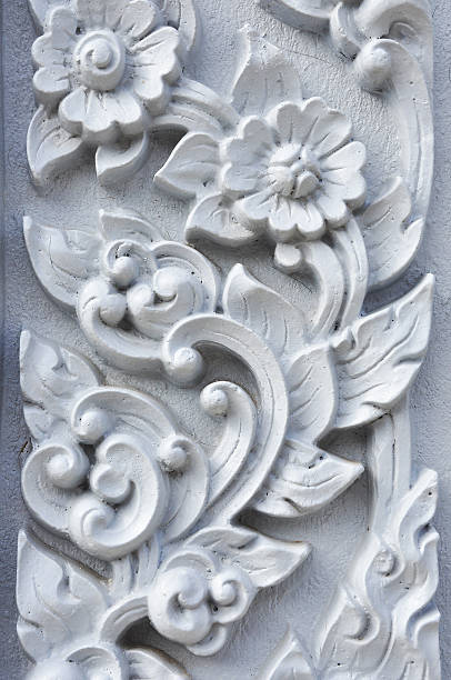 istock Flower stucco of Wat Se Nas 483629646