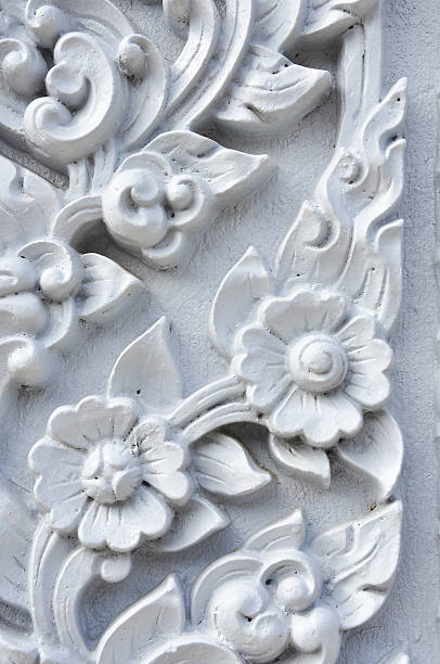 istock Flower stucco of Wat Se Nas 483629648