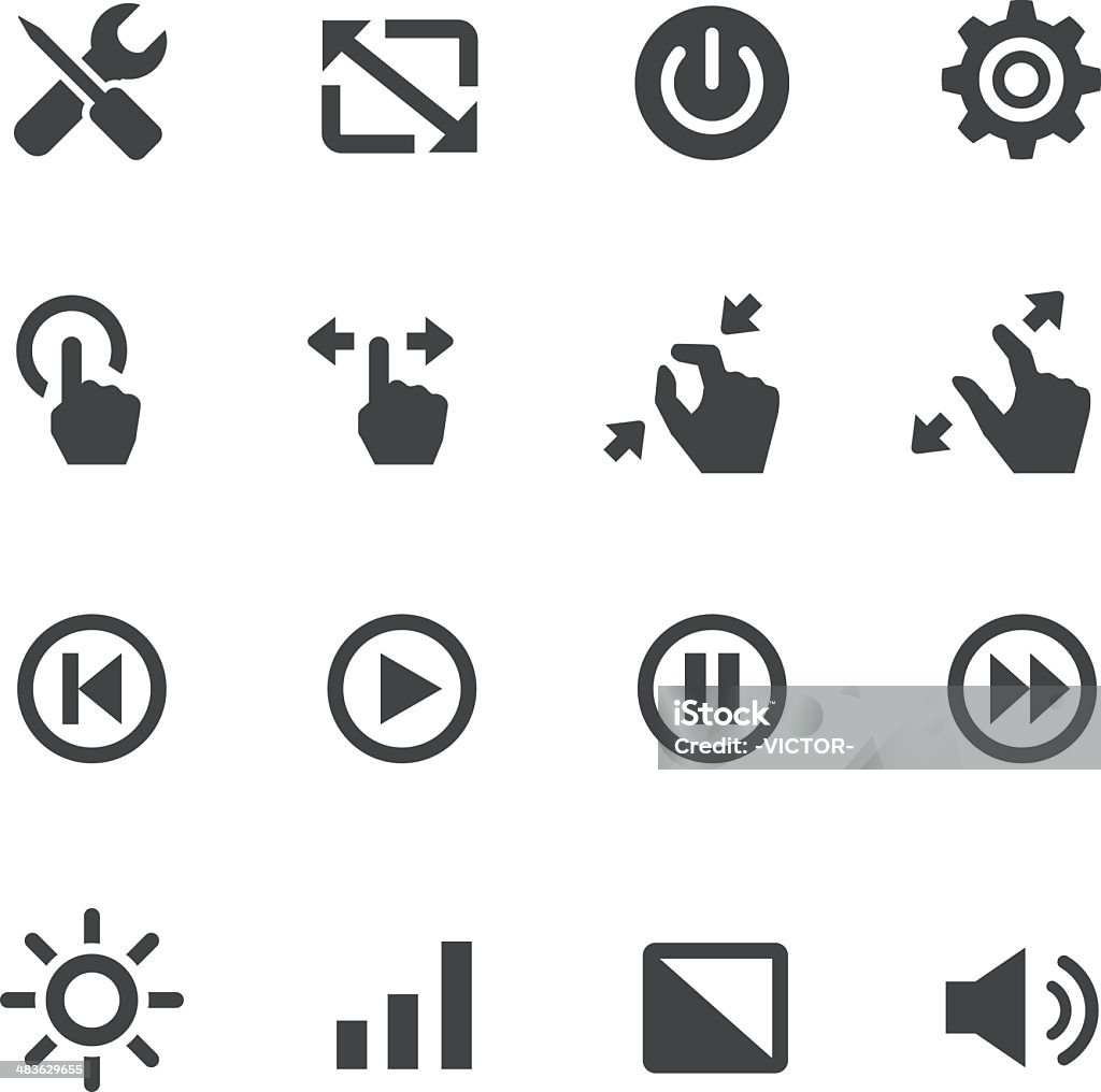Contrôle icônes-Série Acme - clipart vectoriel de Icône libre de droits