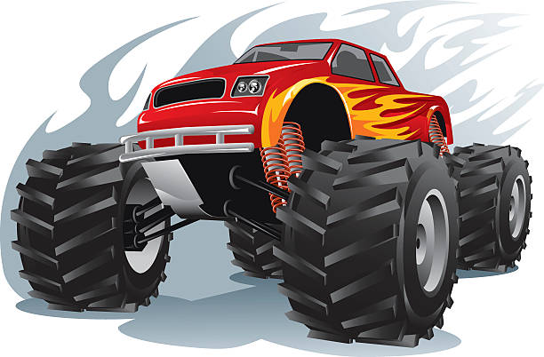 Monster Truck Stock Illustration - Download Image Now - Monster