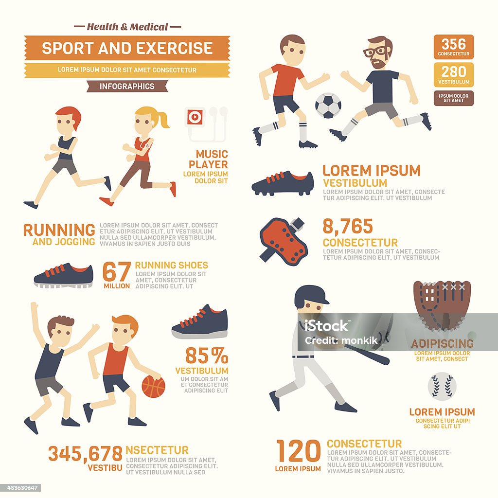 Exercise Informatial Sport And Exercises Infographics Stock Illustration - Download Image ...