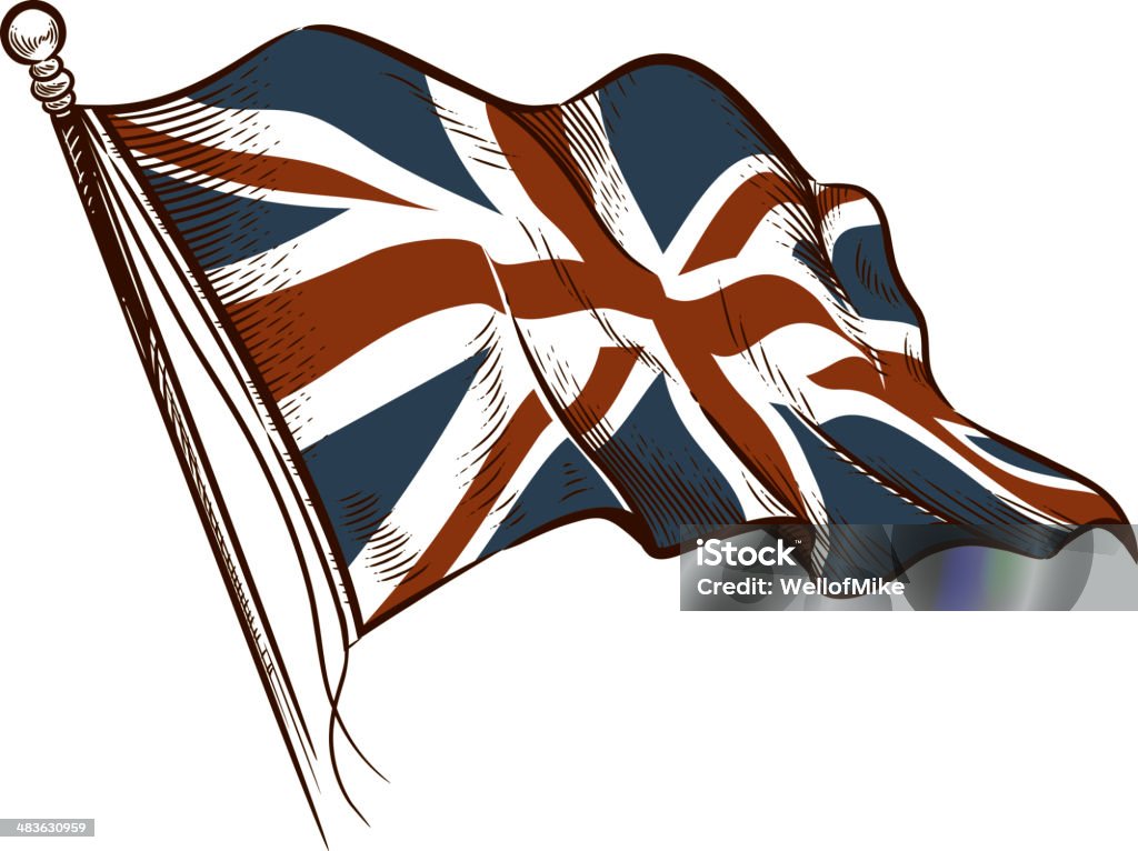 Union Jack - Vetor de Bandeira da Grã-Bretanha royalty-free