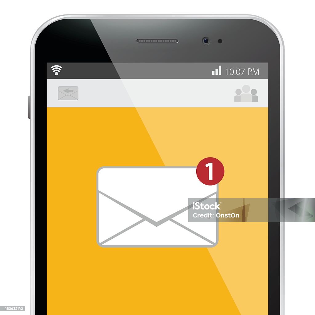 Mobile Phone Message Screen Stock Illustration - Download Image Now ...