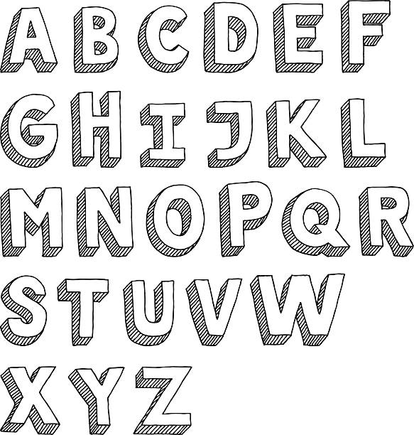 ilustrações, clipart, desenhos animados e ícones de alfabeto letras maiúsculas sans serif desenho - alphabet letter o white background nobody