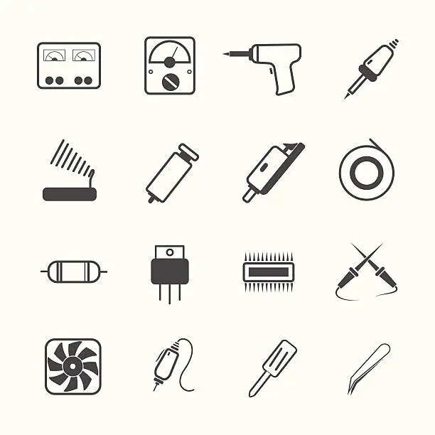 Vector illustration of icon electronic repair tool, vector