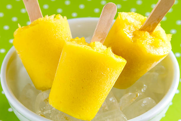 istock Homemade Fresh Pureed Fruit Frozen Popsicles 483638736