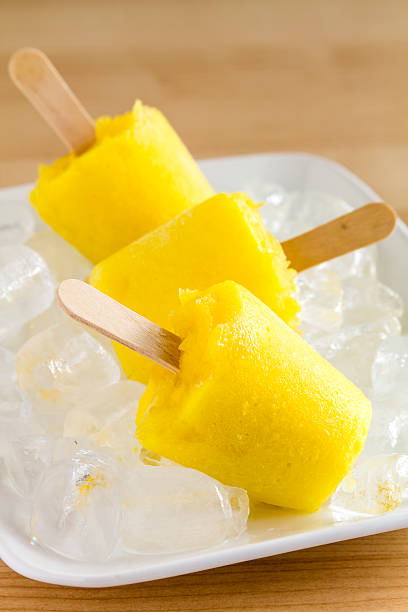 istock Homemade Fresh Pureed Fruit Frozen Popsicles 483638746