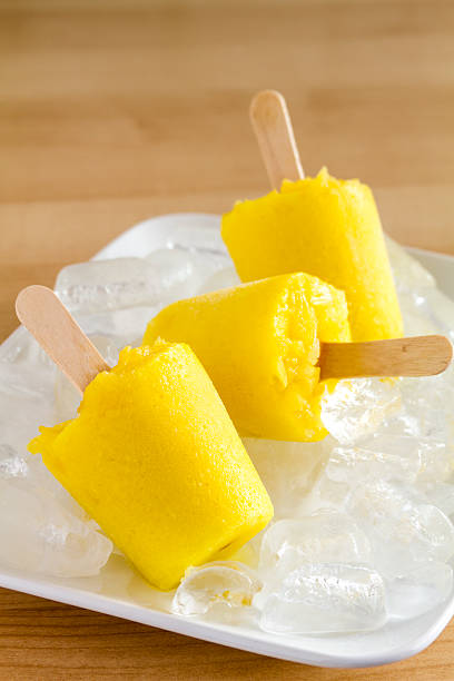 istock Homemade Fresh Pureed Fruit Frozen Popsicles 483638748