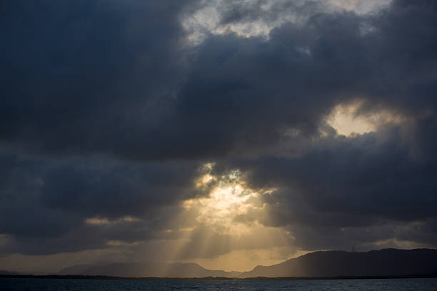 istock Sunrise over sea with dark dramatic clouds. Venezuela 483639678