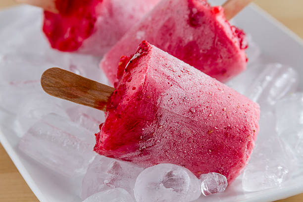 istock Homemade Fresh Pureed Fruit Frozen Popsicles 483639746