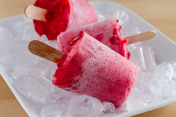 istock Homemade Fresh Pureed Fruit Frozen Popsicles 483639748