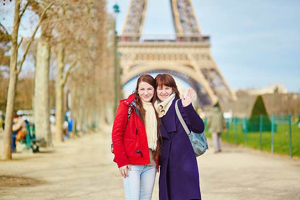 istock Two cheerful girls in Paris 483643972