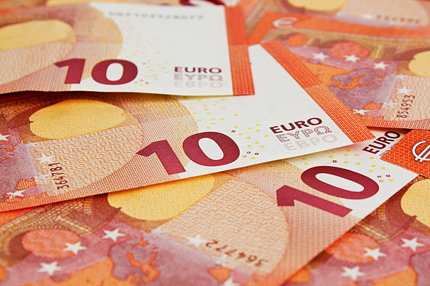 istock Background of ten euros notes 483644412
