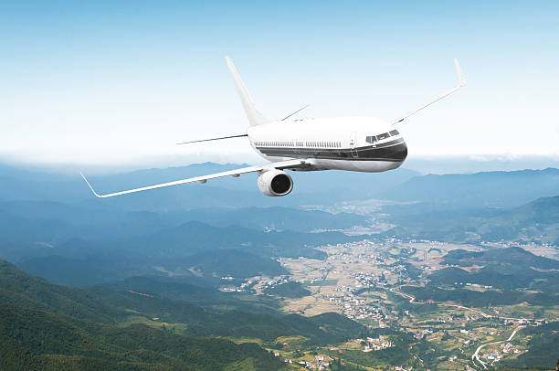 istock Passenger airliner flight in the blue sky 483651008