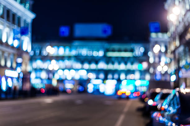istock Night city, night life on the streets 483651128