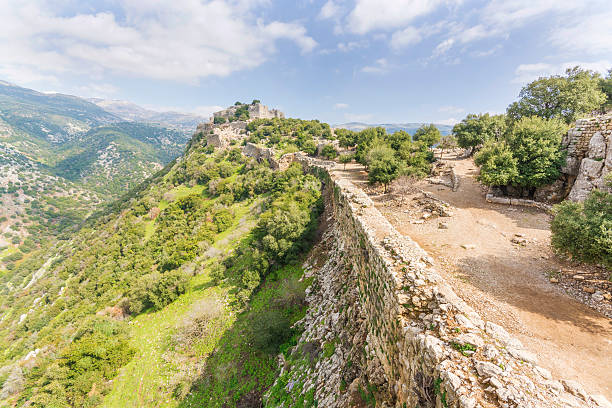 istock Nimrod Fortress Ruins and mount hermon 483654800