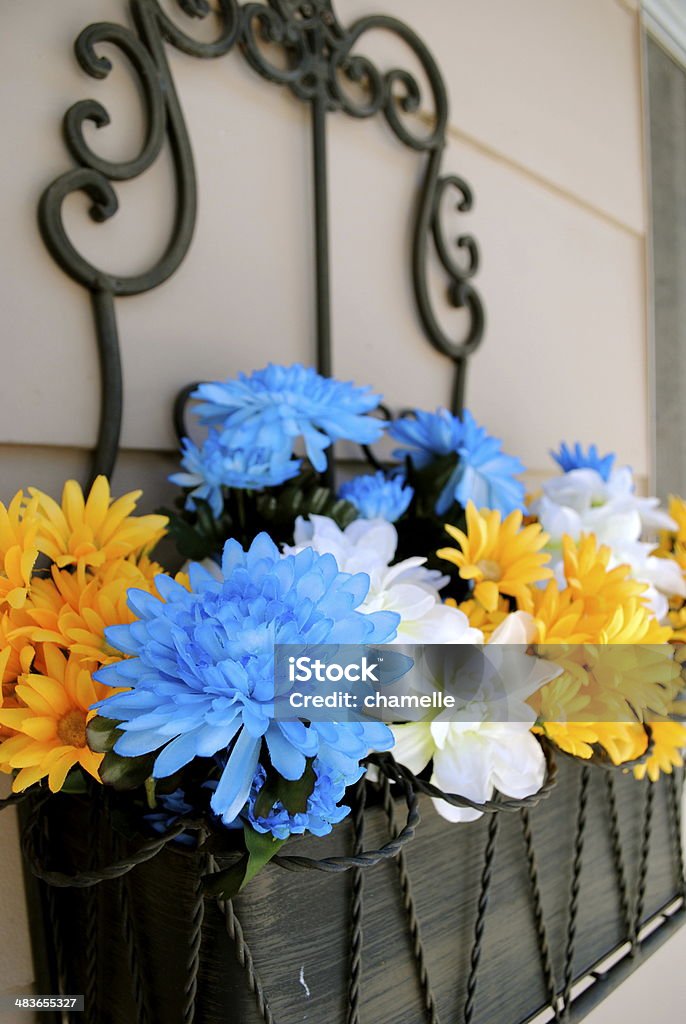 Parete fiori - Foto stock royalty-free di Bianco