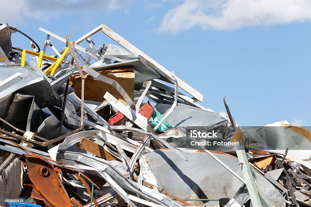 Scrap metal A pile of srap metal for recycling. 2015 Stock Photo