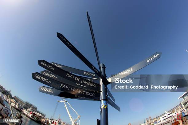 South Africa Direction Sign At Victoria Alfred Waterfront Stock Photo - Download Image Now