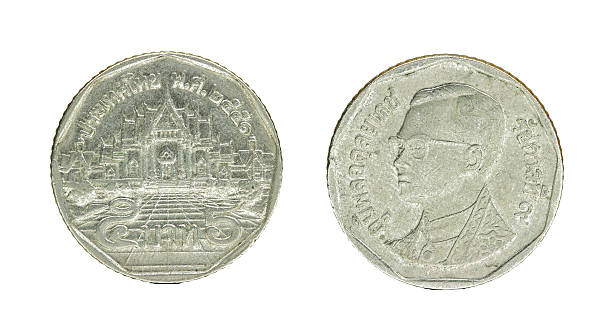 istock Thai baht coin isolated on white background - set 483655728
