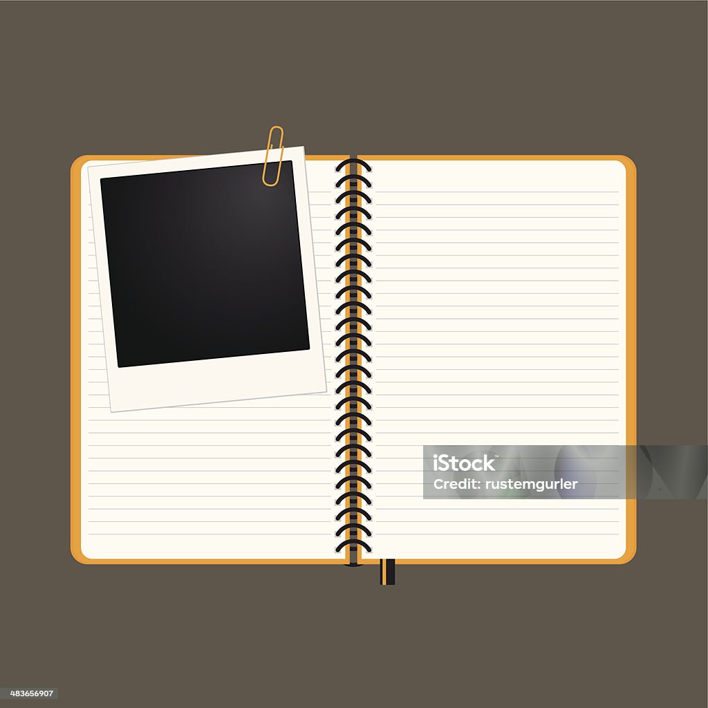 Note book and photo frame Note book and photo frame (EPS 10) Border - Frame stock vector