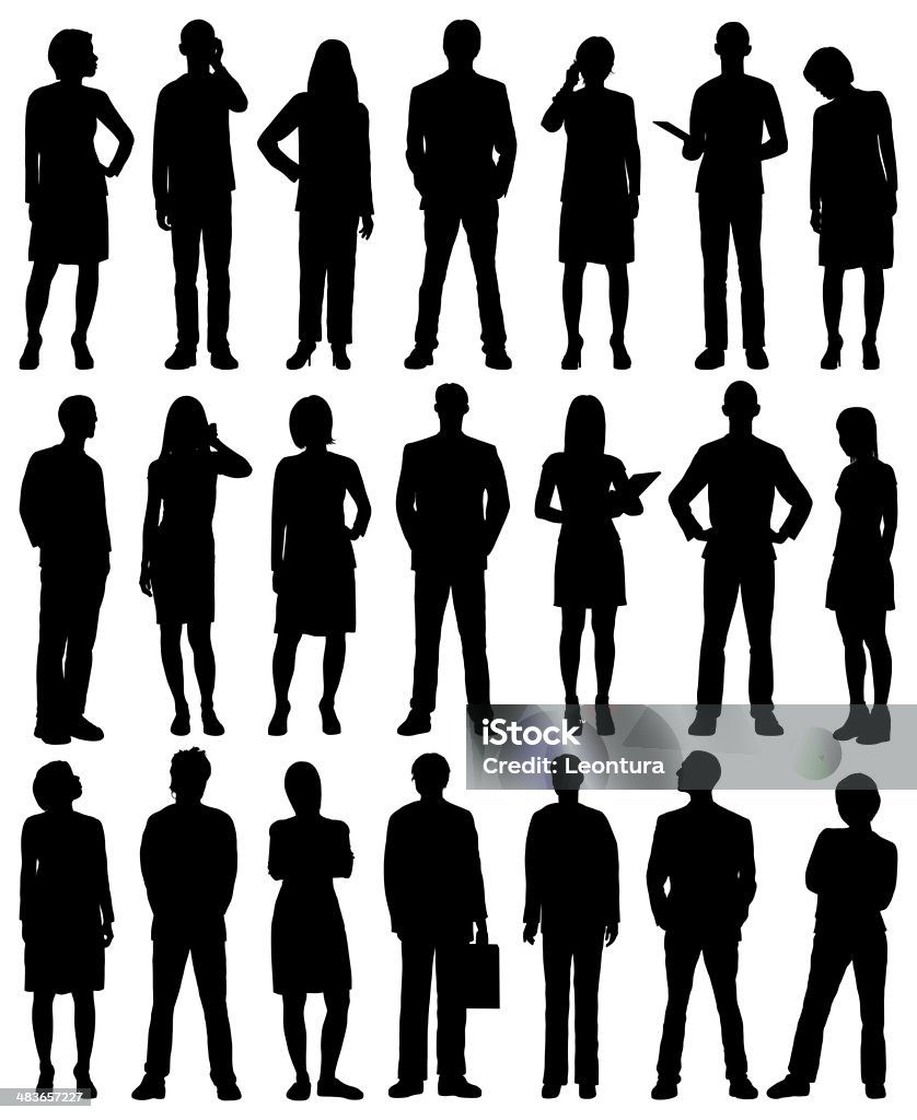 People Silhouettes Silhouettes of people. Adult stock illustration
