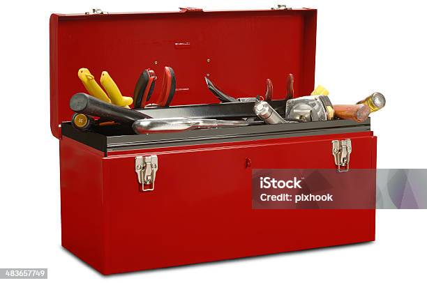 Toolbox With Tools Stock Photo - Download Image Now - Toolbox, Cut Out, Open