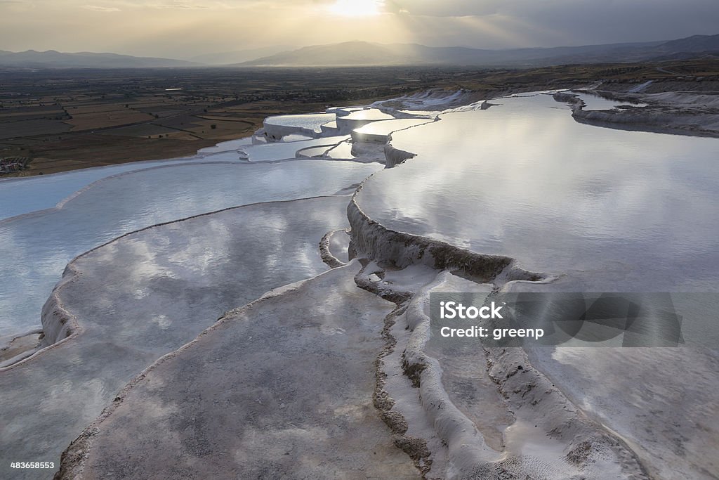 Pôr do sol em Pamukkale - Royalty-free Ao Ar Livre Foto de stock